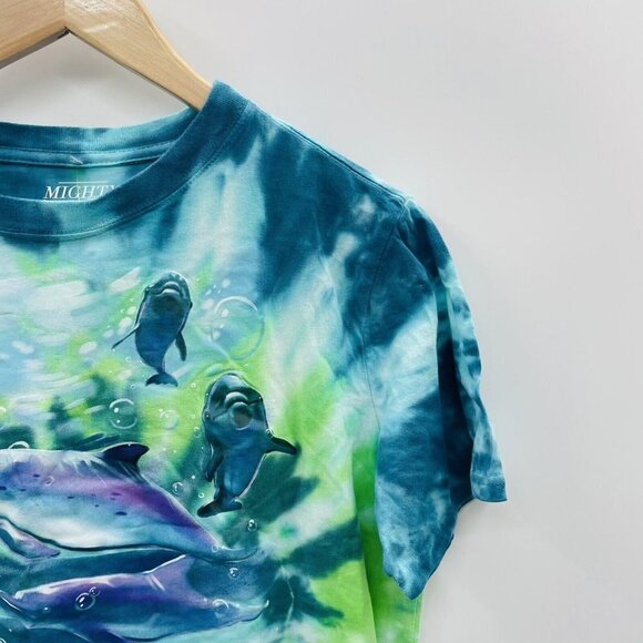 Mighty Fine Target Womens Small Tie Dye Ocean Life Short Sleeve Graphic Tee 2132 - Picture 3 of 6